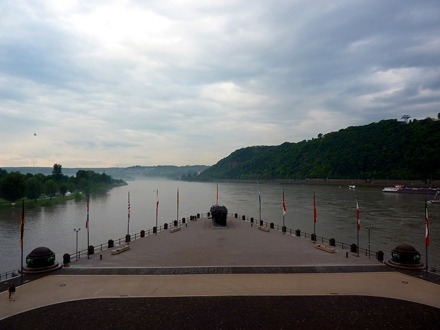 Spitse landtong in Koblenz