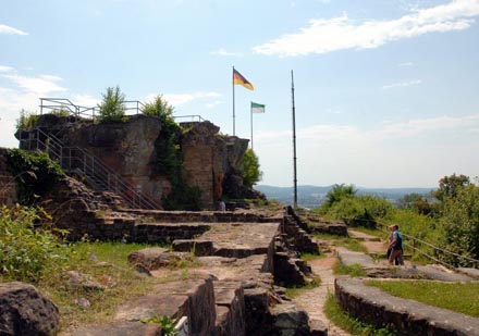 Ruïnes van de Hohenburg in Homburg